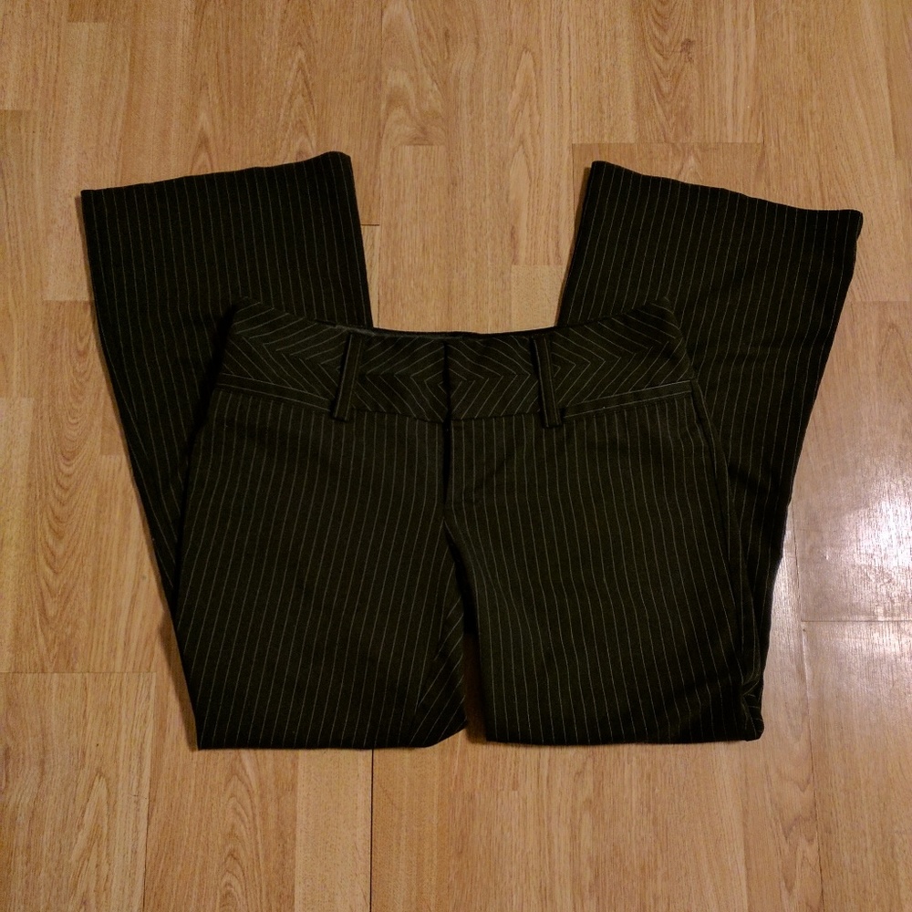 Ladies Maurices Black/White Pinstripe Dress Pants